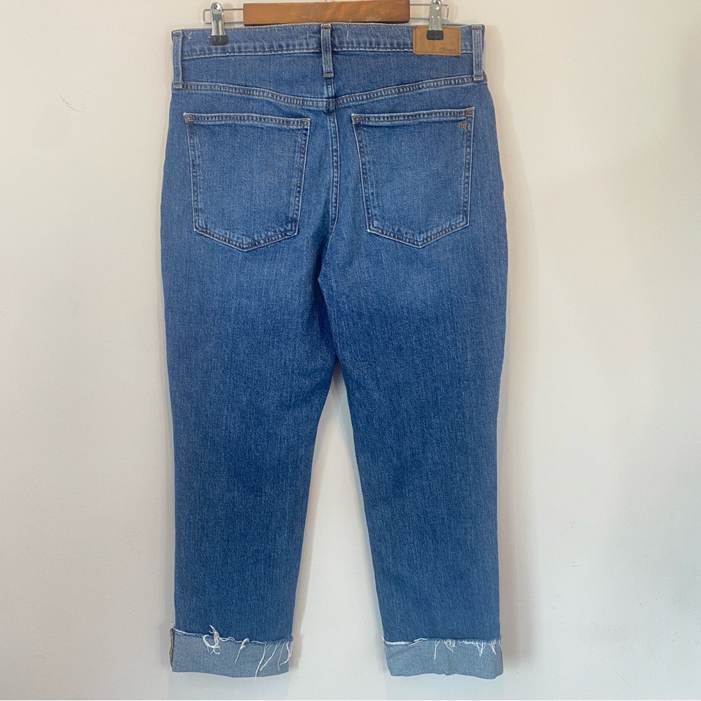 Madewell The Perfect Vintage Jean Medium Wash Raw-Hem Relaxed Fit Sz 30 Denim
